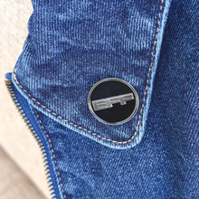 Load image into Gallery viewer, Black and Silver Lapel Pin