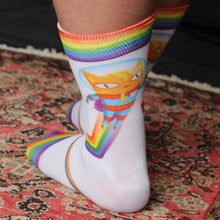 Load image into Gallery viewer, Space Cat Pride Socks
