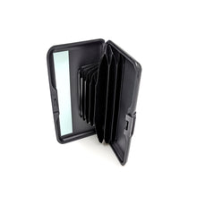 Load image into Gallery viewer, Black Aluminum RFID-Blocking Wallet
