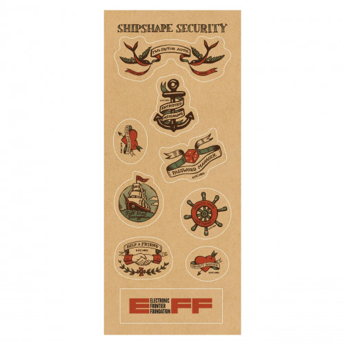 Shipshape Security Sticker Sheet